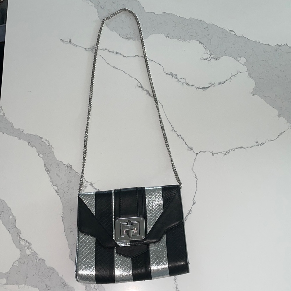 Emm Kuo Evening MINAUDIÈRE snake skin shoulder bag, crossbody.